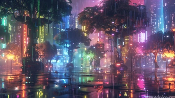 Nomes arte gigital cyberpunk