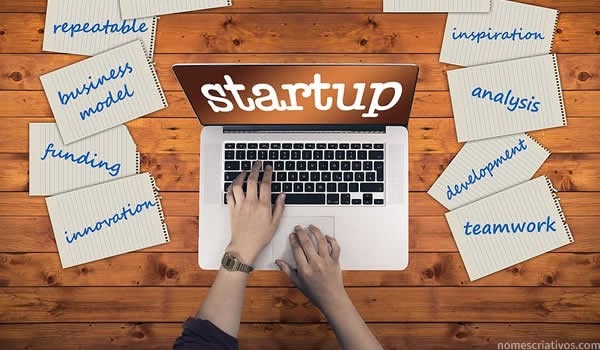Nomes startup tecnologia