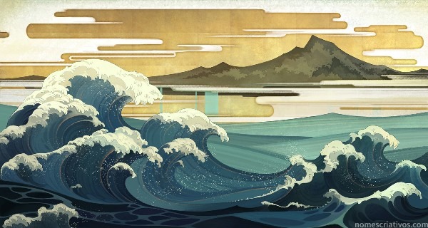 Nomes inspirados ondas